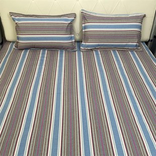 加厚纯棉老粗布凉席床单四季x棉毯单件双人被单学生宿舍榻榻米炕