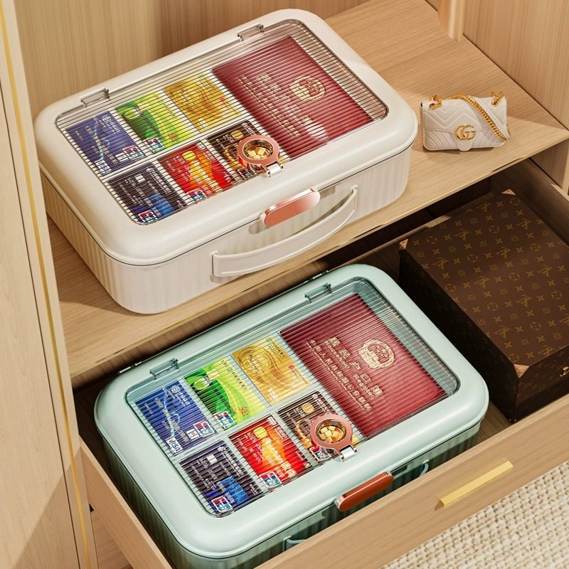 轻奢证件收纳包h文件盒家庭重要房产本资料箱家用各种说明书袋,收纳整理,卡包/证件包,淘宝优惠券,粉丝福利购,淘宝优惠卷