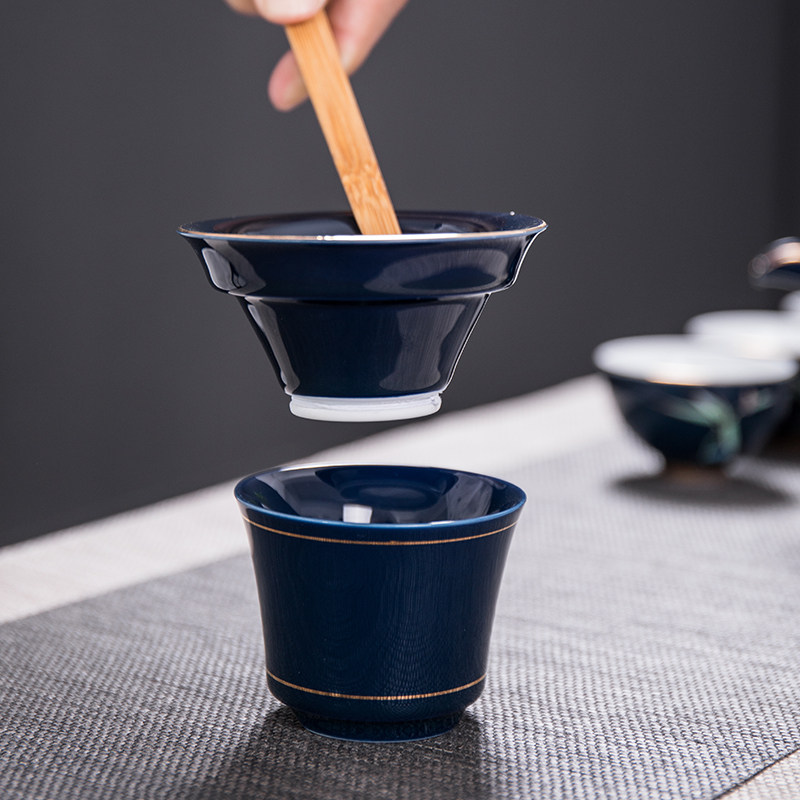 德化白瓷茶漏网纱玉瓷功夫茶具套组零配陶瓷创意个T性小滤茶器过,餐饮具,茶滤,淘宝优惠券,粉丝福利购,淘宝优惠卷