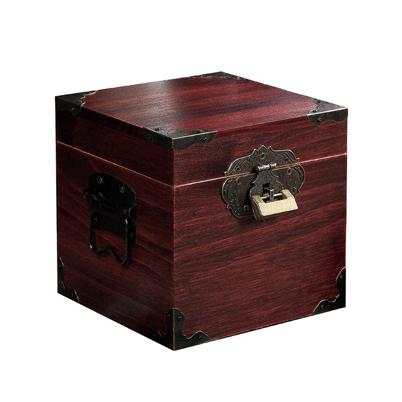 香樟木带锁小木箱实木樟木箱木质木制收藏收O纳整理木盒储物箱盒