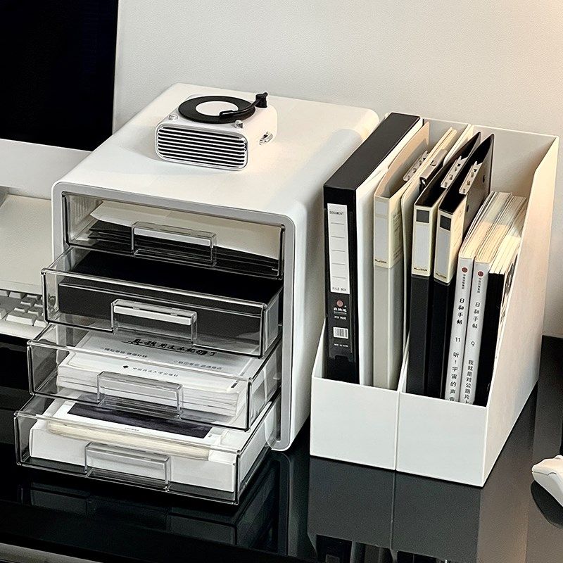 桌面收纳盒办公h室工位文件大容量透明置物架抽屉式A4纸多层整理,收纳整理,桌面收纳盒,淘宝优惠券,粉丝福利购,淘宝优惠卷