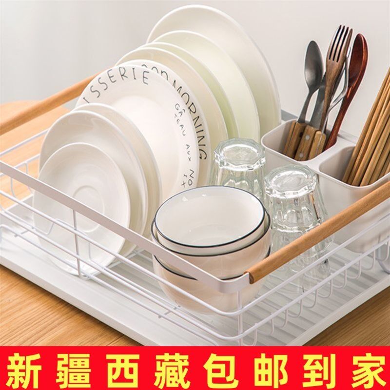 新疆包邮桌面碗盘收纳架厨房置物架水槽沥水架碗架台面Z碗柜筷子