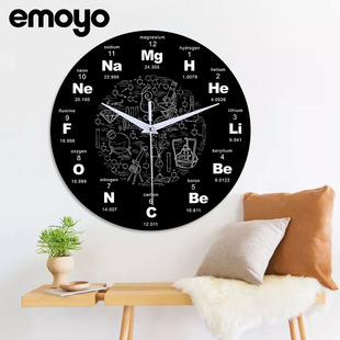 挂钟客厅办公室卧室学霸R公式 石英静音时 亚克力化学公式 创意个性