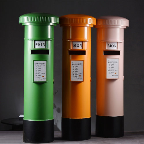 英伦复古铁皮邮筒立式人民邮政信箱邮筒信箱商P场店铺酒吧装饰摆