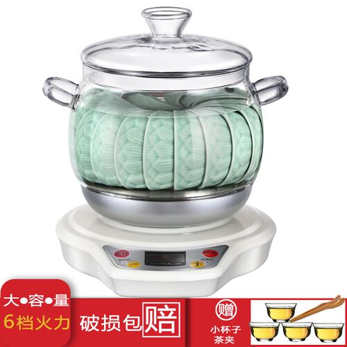 消毒锅玻璃煮杯器茶具p茶道泡茶杯清洁加热消毒大容量分体带盖茶