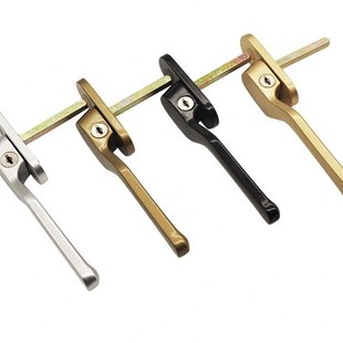 铝合金平开窗户带钥m匙超薄歪把手纱窗执手锁折叠门带锁拉手手柄