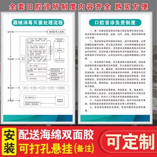 口腔制度牌口腔诊所规章管理制度口腔科牙科P门诊部消毒工作制度