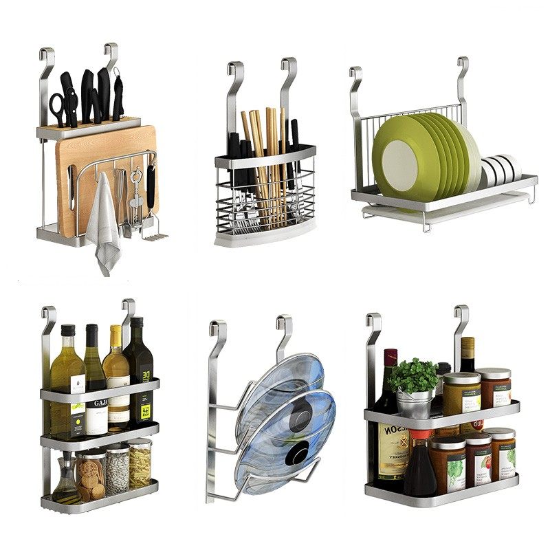 不锈钢多功能厨房置物架壁挂沥水碗架折叠碗M碟架收纳厨房用品挂
