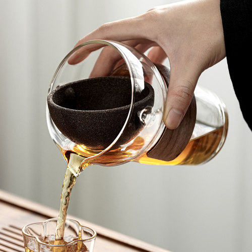 玻璃公道杯加g厚耐热大号分茶器功夫茶具配件透明倒茶杯家用茶海