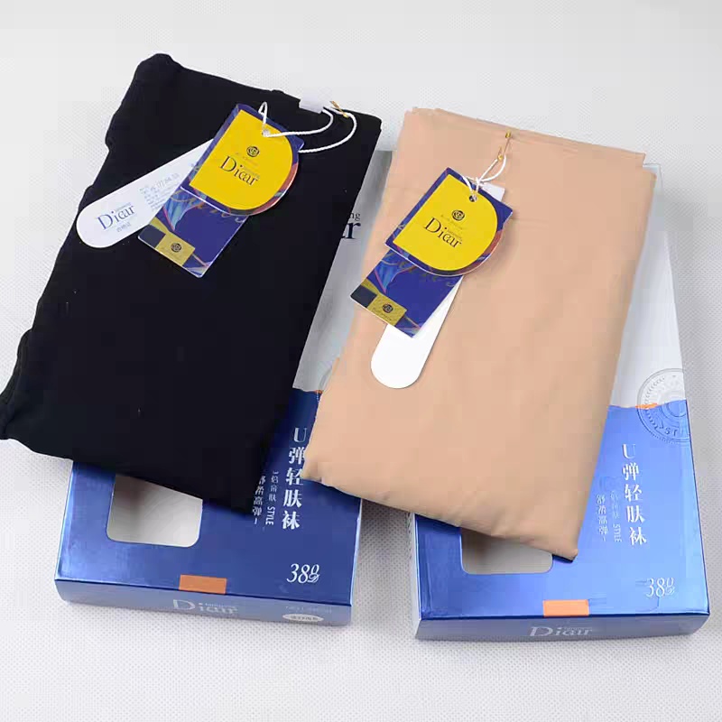 兰梦迪8531春秋超弹弹U型裆微透肉天鹅绒脚底防滑加肥大码打底袜