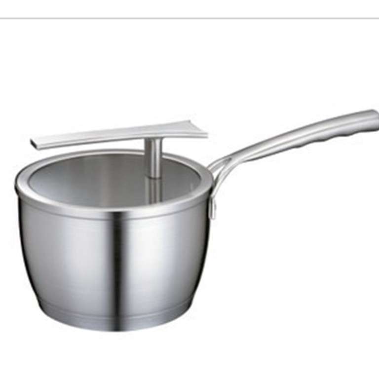 顺发2代18cm单柄汤锅奶锅304不锈钢三层复合底