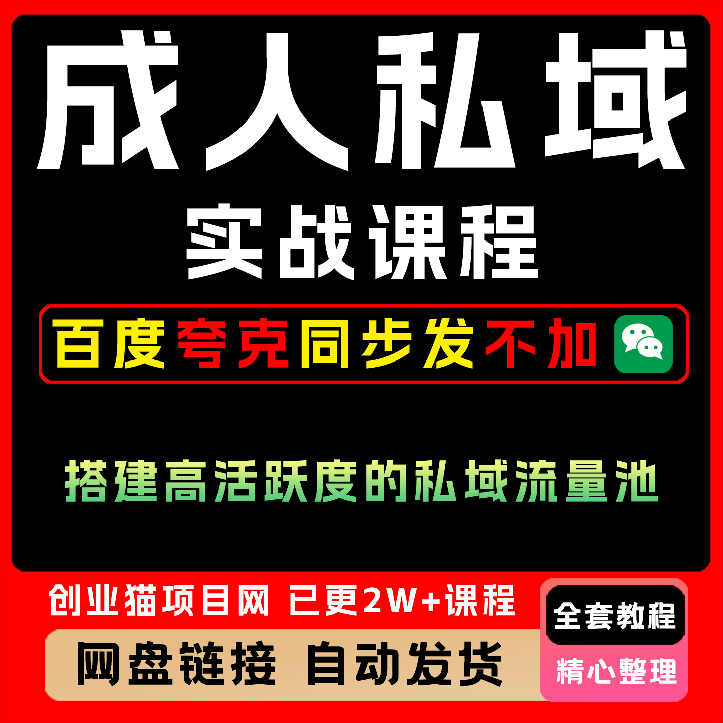 2025年成人私域实战课程搭建高活跃度流量池教程程视频课程