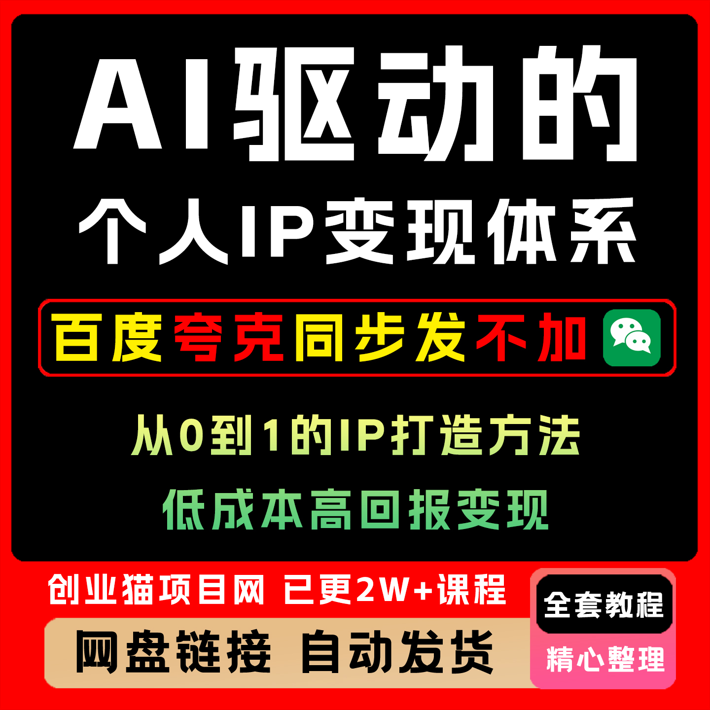 A1驱动的个人IP变现体系0到1的IP打造方法低成本高回报的线上变现
