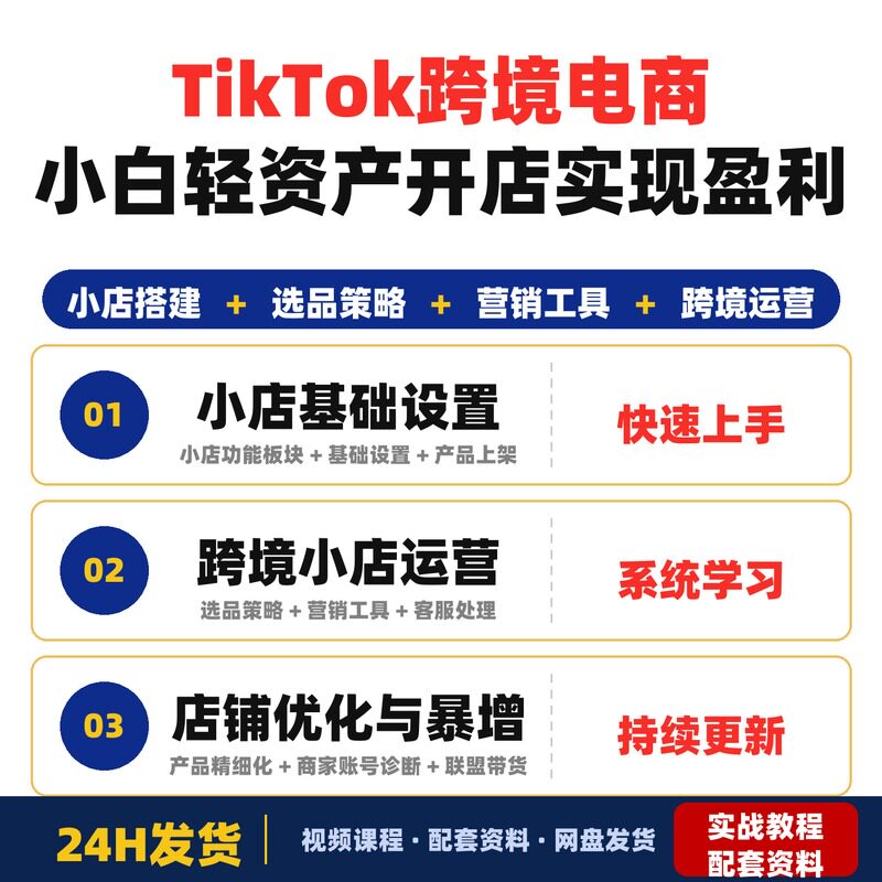 TikTok跨境电商小白轻资产开店实现极速盈利国内电商竞争激烈图片