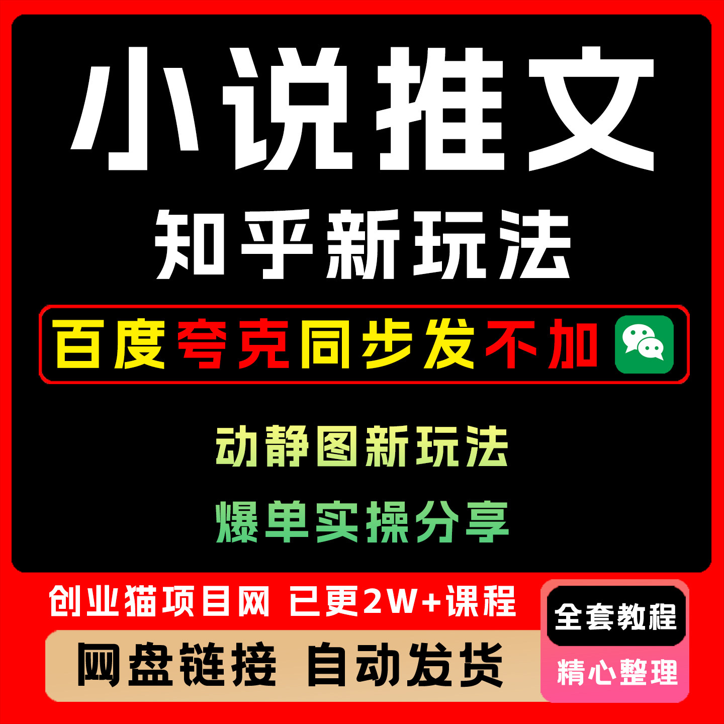 2025年小说推文知乎动静图玩法每天3—4位数爆单经验分享实操课