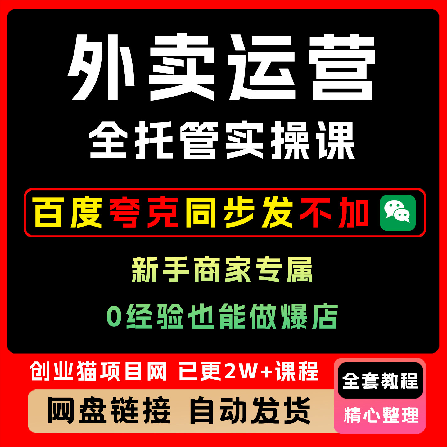2026外卖店运营课程餐饮实战课教学商家推广培训教程