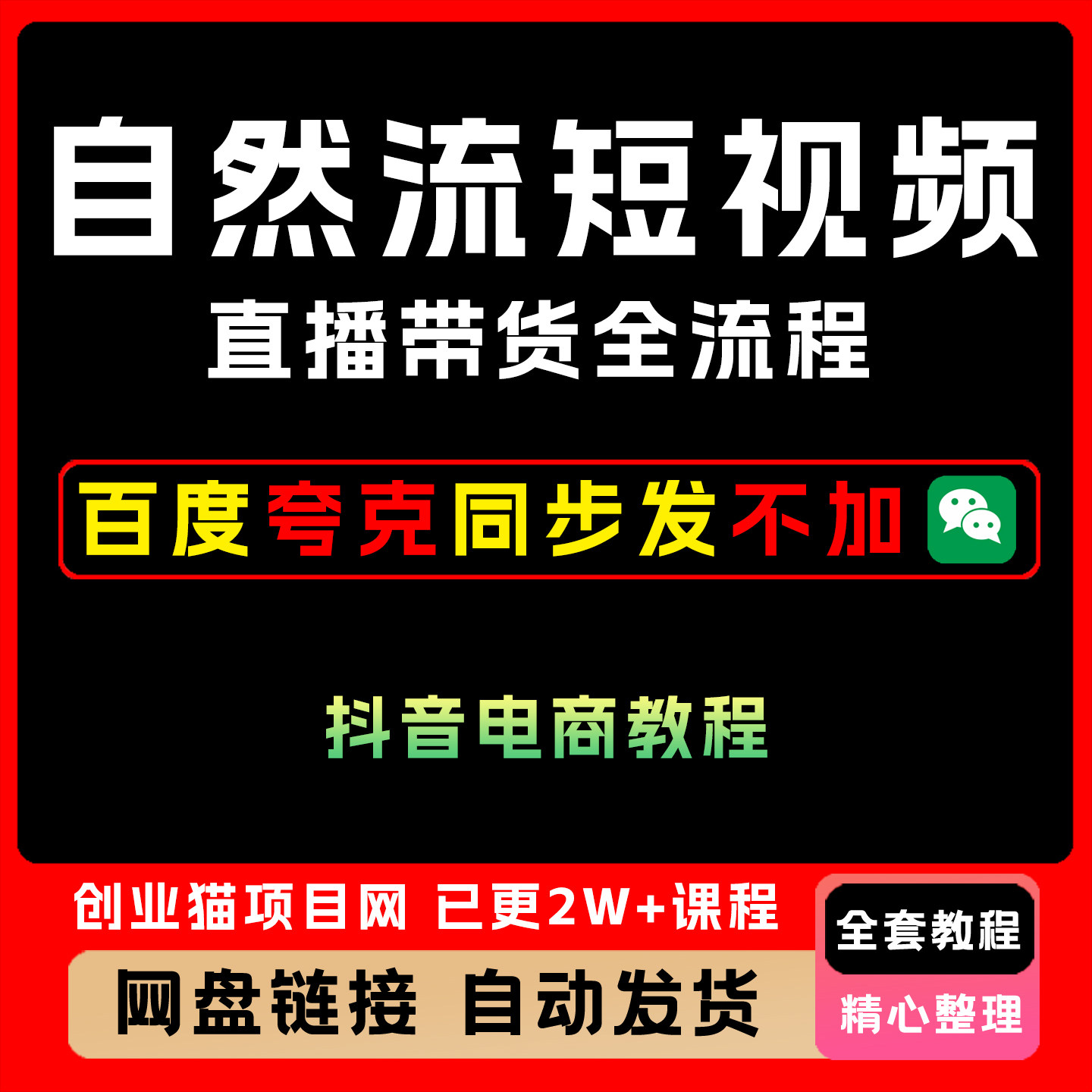 2025年自然流短视频直播带货全流程-抖音电商教程0基础上手
