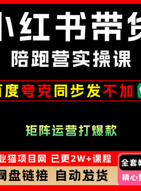 2025年小红xhs书带货陪跑营矩阵运营打爆款全套详细教程