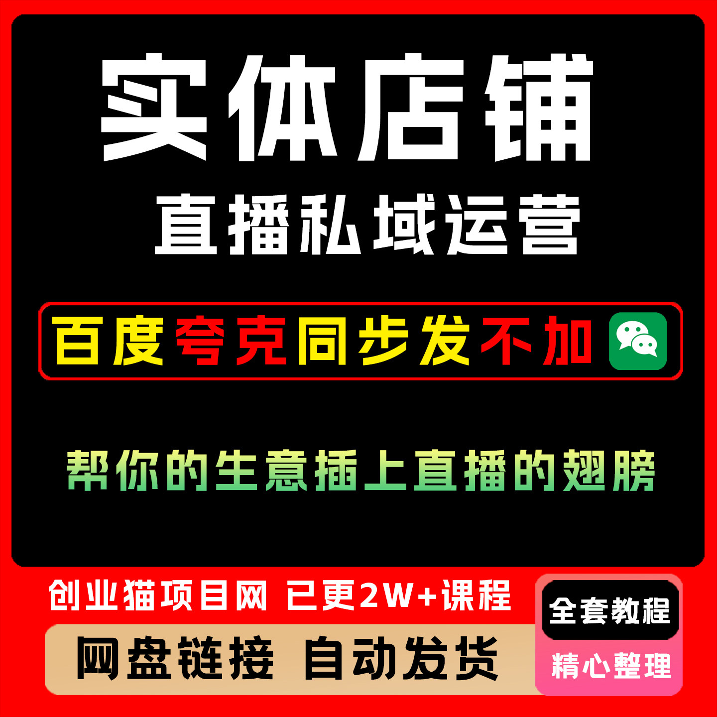 实体店铺直播私域运营课程，帮你的生意插上直播的翅膀营销教程