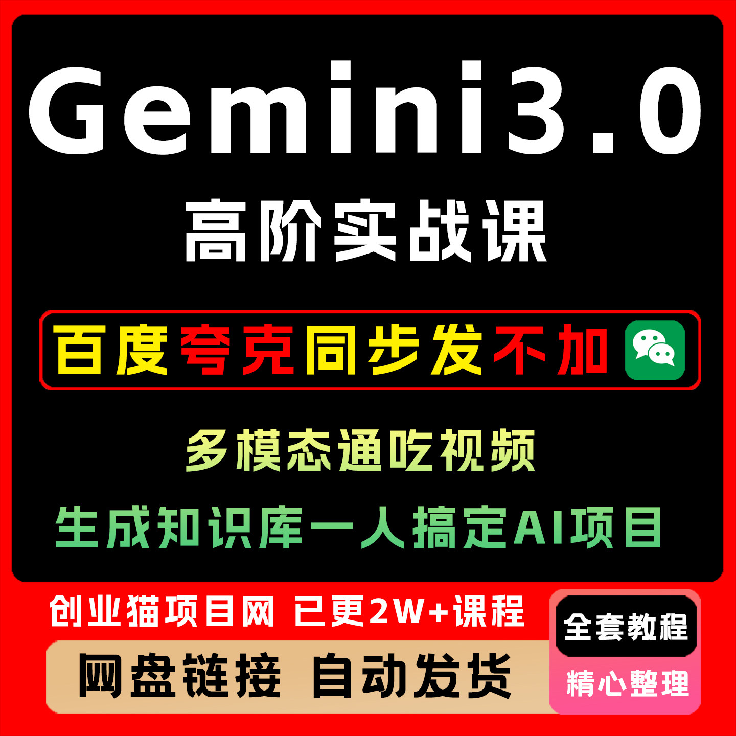 Gemini3.0高阶实战课多模态通吃视频生成知识库一人搞定AI项目图片