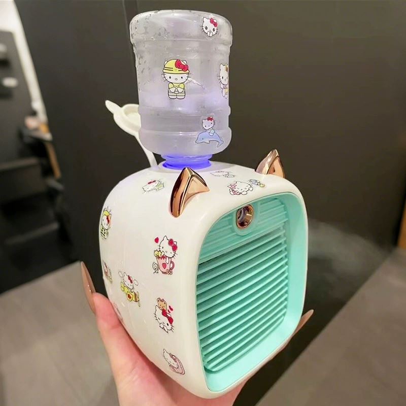 HelloKitty狐狸喷雾风扇小型制冷加湿手持USB静音宿舍办公室桌面