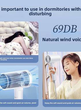 Oaks 800W可折叠便携式宿舍学生吹风机负离子护发吹风机