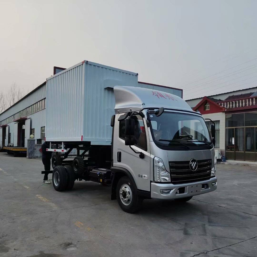 工厂运输重型拖车 带转向平板 车牵引式平板拖车 货物托盘平板车