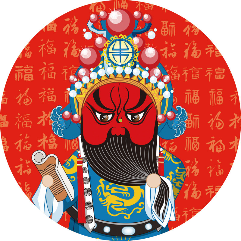 京剧脸谱油纸伞复古中手工艺竹伞儿童舞蹈小伞吊顶装饰伞