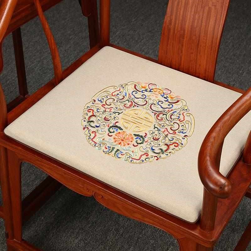 红木椅子坐垫实木家具沙发太师圈椅官帽茶餐座椅垫子乳胶防滑