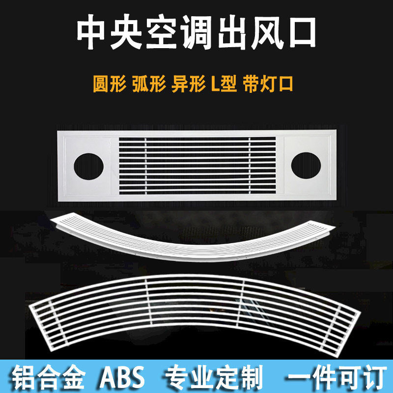 条形出风口铝合金异形扇形圆形百叶格栅弧形风口图片
