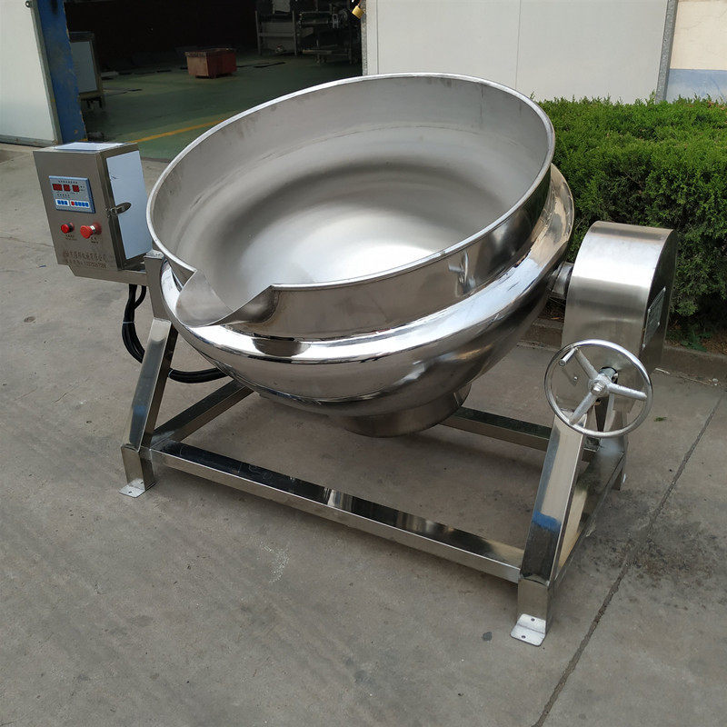 大型不锈钢电加热煮玉米机器 300L蒸煮夹层锅 可倾斜煮粮食设备