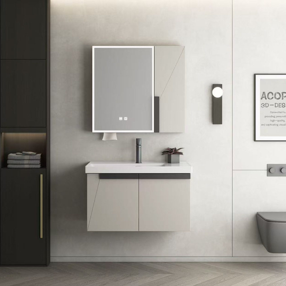 不锈钢太空铝蜂窝洗脸卫生间小户型浴室组合柜阳台洗手陶瓷一体盆