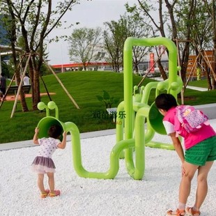 传音筒儿童乐园户外小区毛虫寻找声音灵感传声筒镀锌管感统传声器