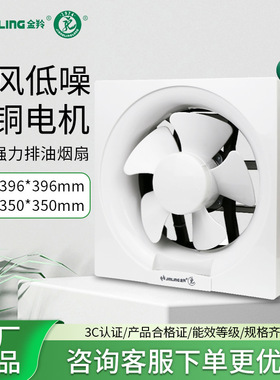 金羚换气扇12寸百叶窗厨房油烟强力抽风机 静音排气扇APB30-6-1S1