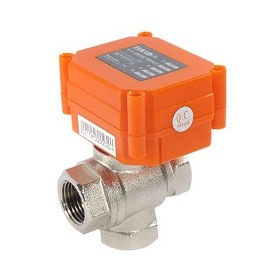 KLD20P 微型立式三通电动阀 球阀 暖通专用阀空调水阀管道