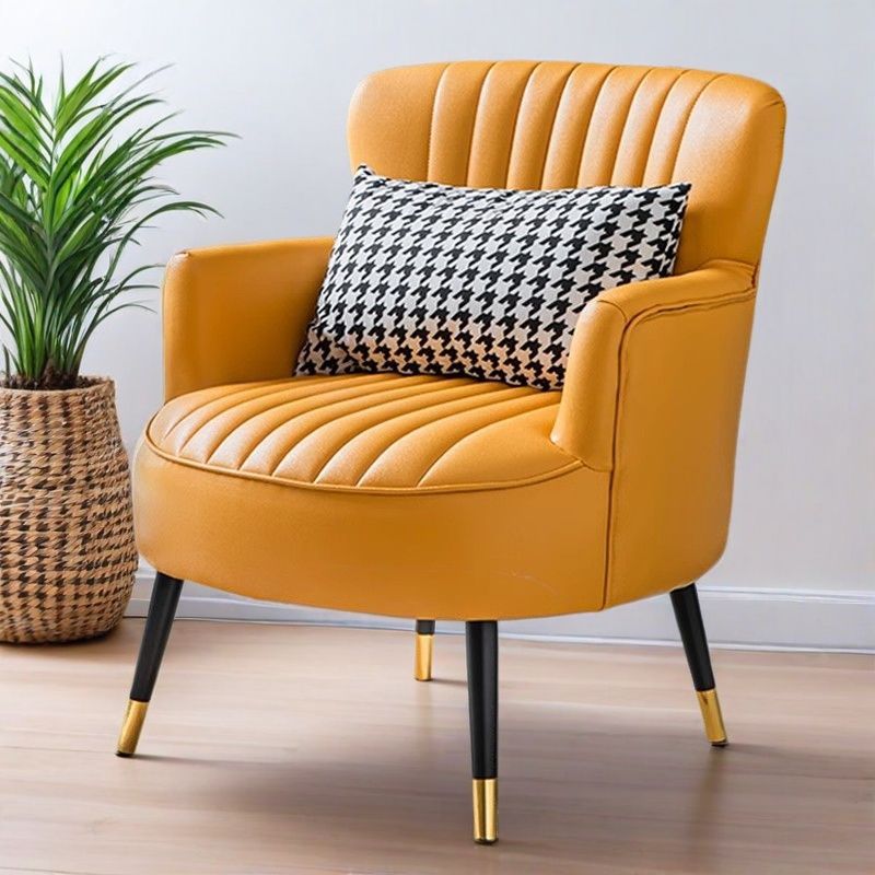 北欧风简约懒人皮艺沙发椅出租屋客厅卧室阳台轻奢可爱单人休闲椅