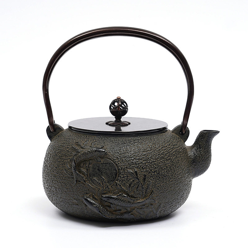 日式铸铁壶烧水泡茶壶电陶炉套装户外围炉煮茶器明火茶炉老铁壶
