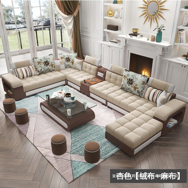 布艺沙发大小户型组合套装家用新款式简约现代客厅北欧科技布家具