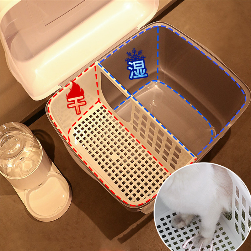 走廊式猫砂盆长通道全封闭式防带砂隔臭超大厕所幼猫大号猫咪用品