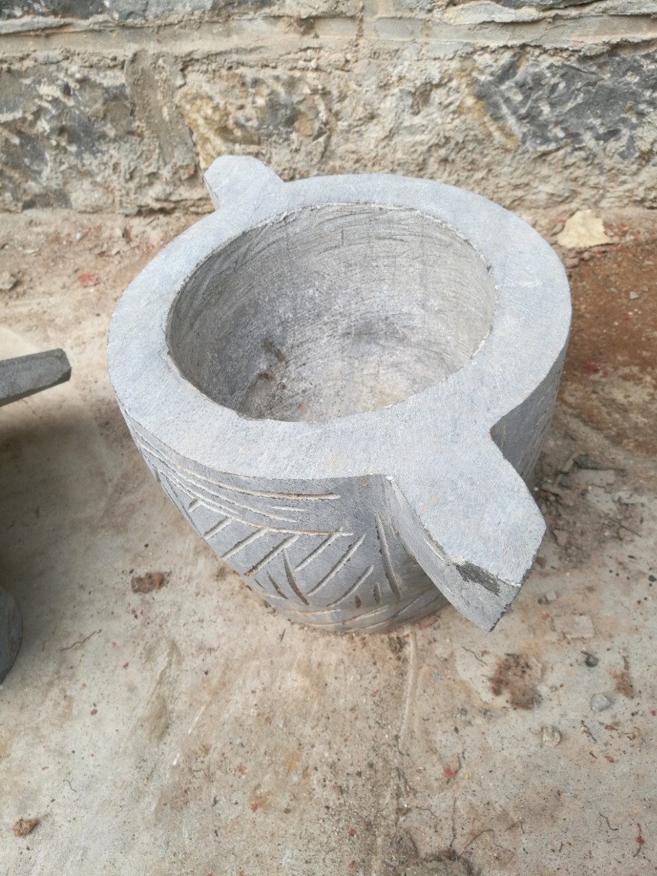 青石石雕手工中号蒜臼耐用