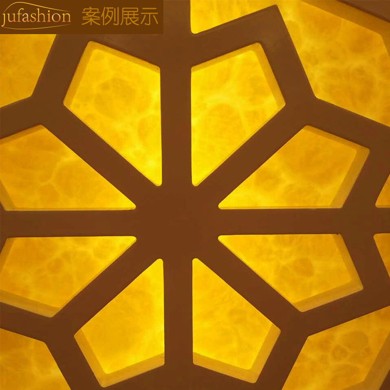 吊顶板亚克力透光石窗套仿大理石透光门套透光云石吊顶装饰板加工