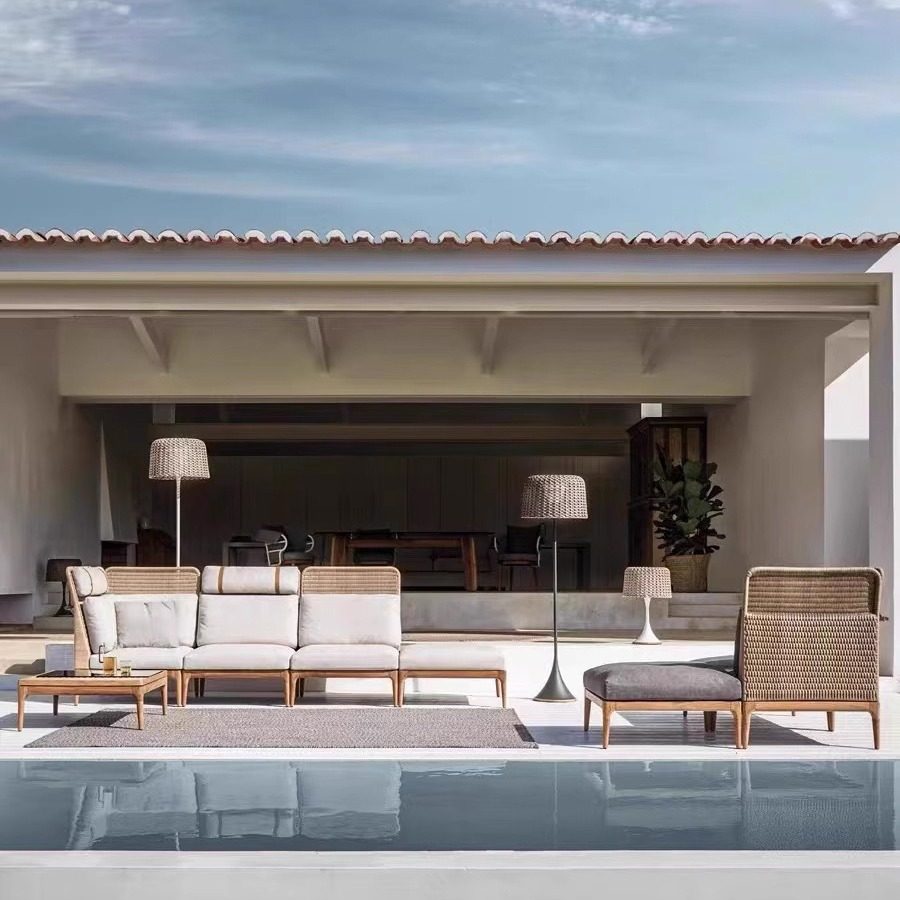 户外藤编沙发实木庭院别墅花园防雨防晒露天阳台样板房椅休闲家具,电子元器件市场,电线扎带/束线带,淘宝优惠券,粉丝福利购,淘宝优惠卷