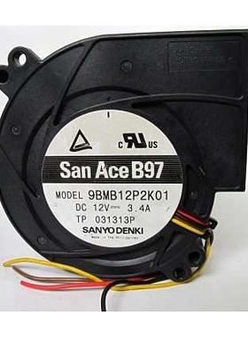 汕洋 涡轮鼓风机 SANACEB97 12V 3.4A 9BMB12P2K01 4针4线