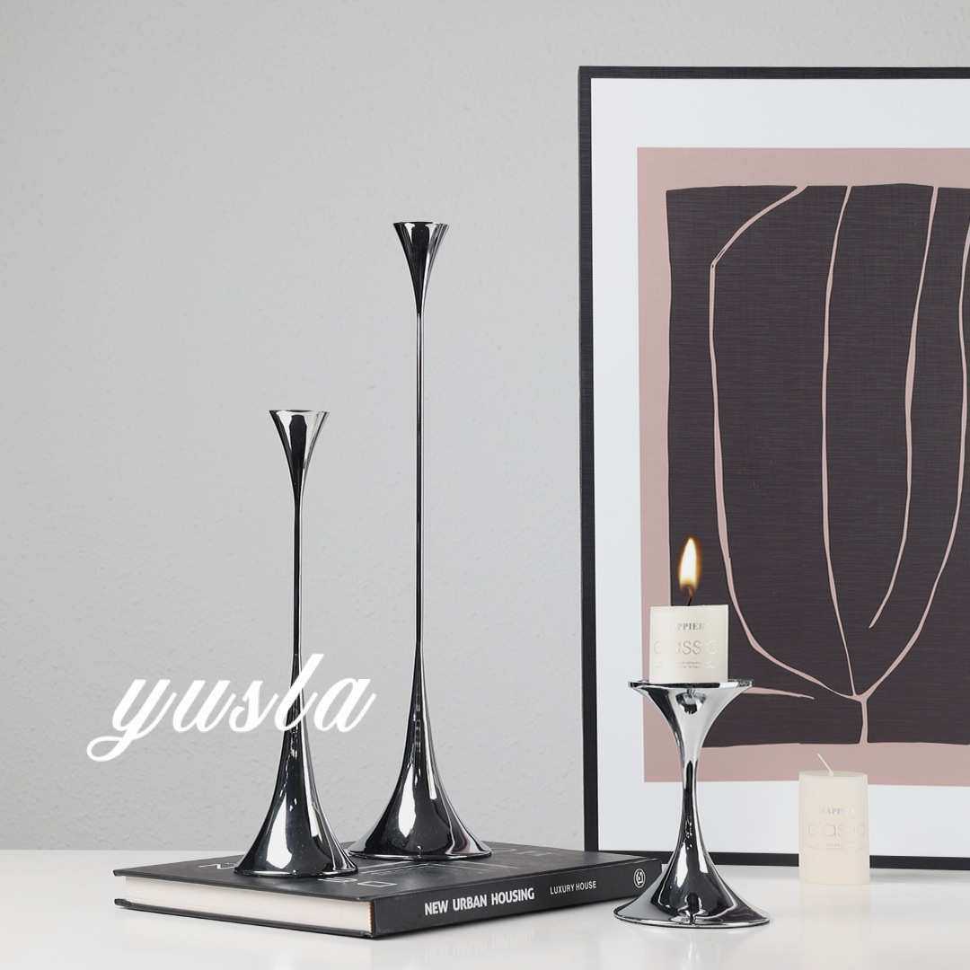 法式中古风轻奢烛台高级感客厅卧室电视柜样板间摆件桌面软装饰品