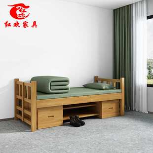 营制实木床上下床多功能书桌储物床学校培训基地制式宿舍工程家具