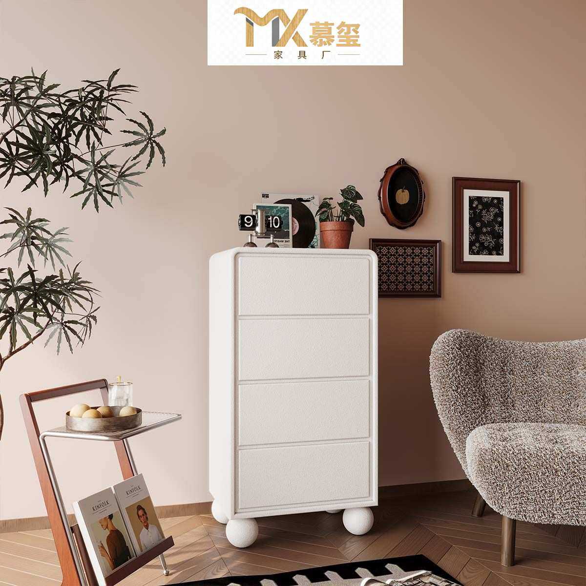 奶油风斗柜客厅小户型卧室床尾柜六斗柜法式抽屉柜收纳储物柜子,电子元器件市场,其它元器件,淘宝优惠券,粉丝福利购,淘宝优惠卷