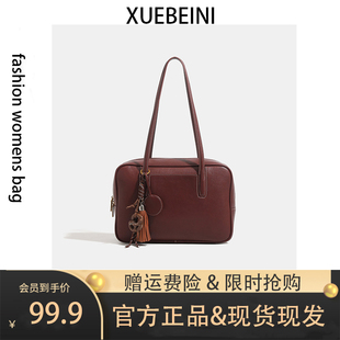 XUEBEINI/赵昭仪同款方糖保龄球包手提斜挎单肩包小方包通勤包包