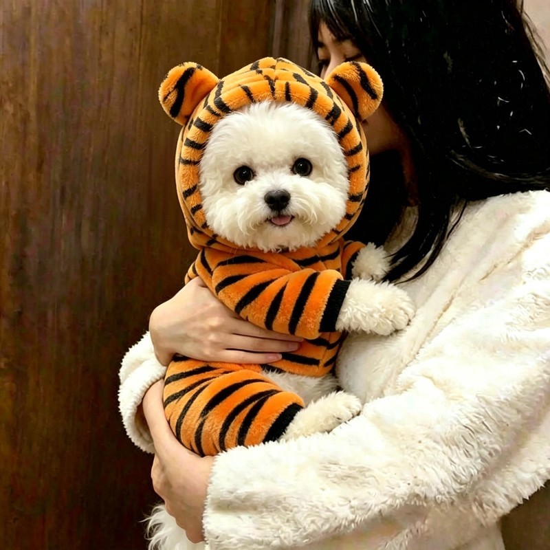 小狗狗衣服可爱老虎变身装比熊泰迪马尔济斯猫咪秋冬防掉毛四脚衣