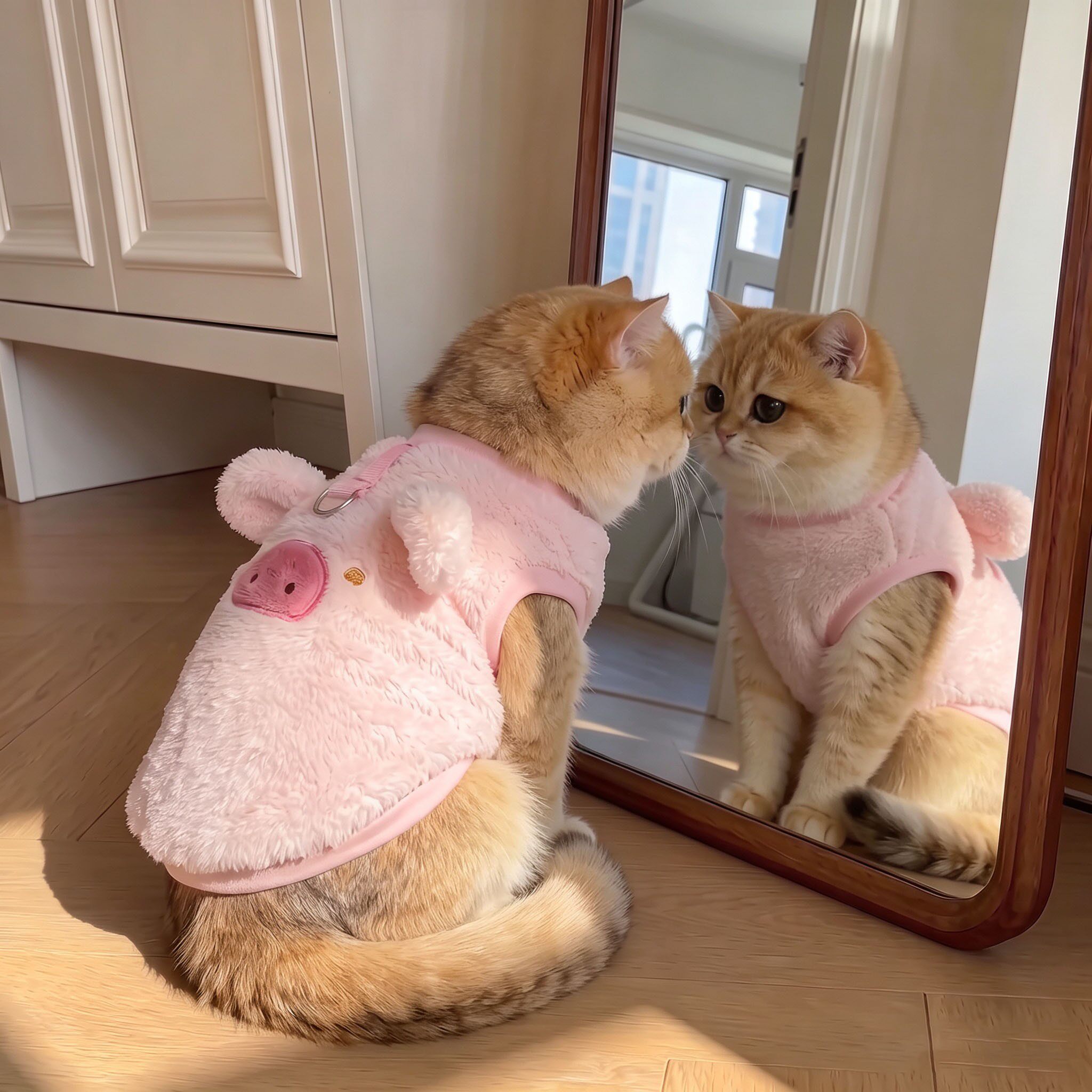 小猫衣服猫咪衣服秋冬加绒保暖背心狗狗马甲小型犬宠物服装可牵引