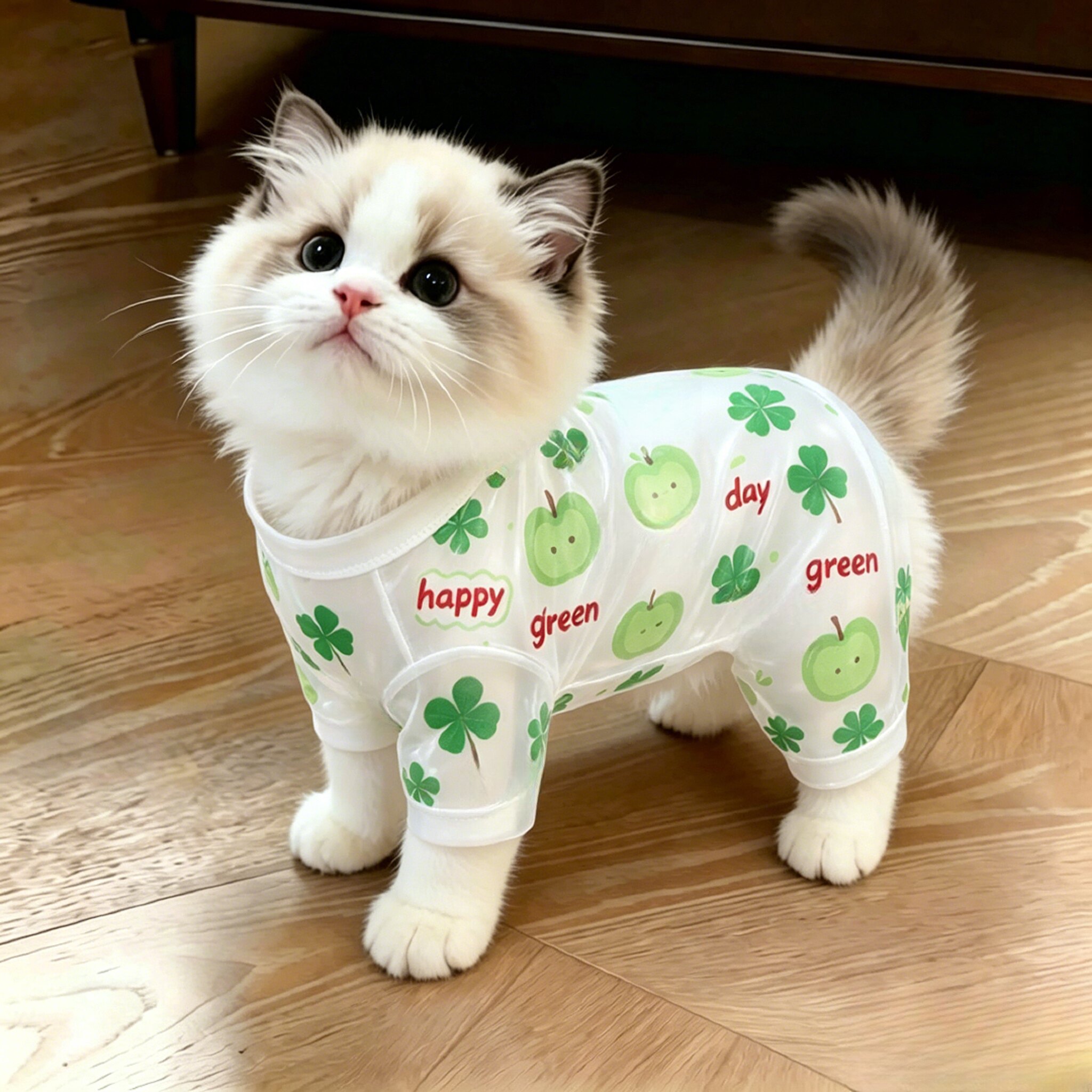 猫咪衣服夏天薄款透气防晒四脚衣防掉毛布偶狸花宠物小猫狗狗衣服